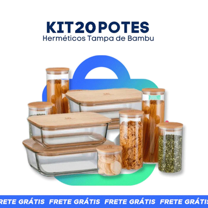 Kit 20 Potes Herméticos